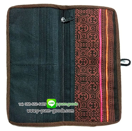 กระเป๋าสตางค์ผ้าชาวเขา กระเป๋าใบยาว