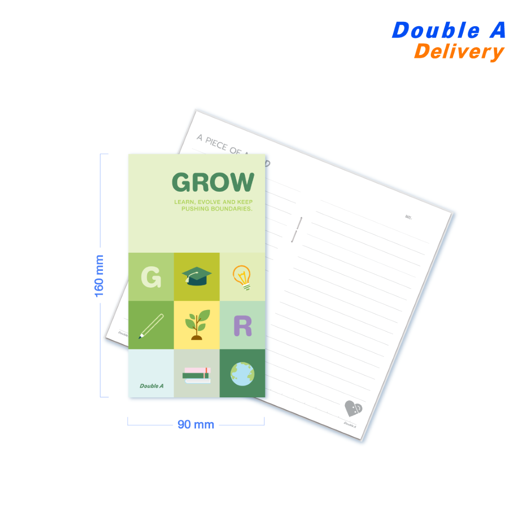 (12 เล่ม) สมุดมุงหลังคา 90×160 มม. 80แกรม 24แผ่น ลาย A Piece of mind