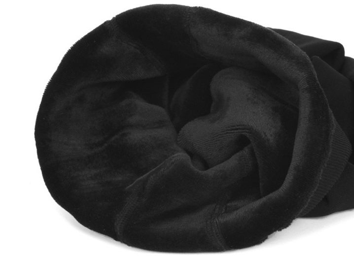 เลกกิ้งบุขน อุ่นติดลบ สีดำพื้นไม่มีลาย