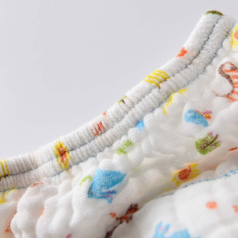 กางเกงผ้าอ้อมเด็กซักได้ กางเกงซับฉี่เด็ก กางเกงผ้าอ้อมสาลู 100%Cotton Muslin กางเกงกันฉี่ กางเกงผ้าอ้อมซับฉี่ ขอบขาสองชั้น