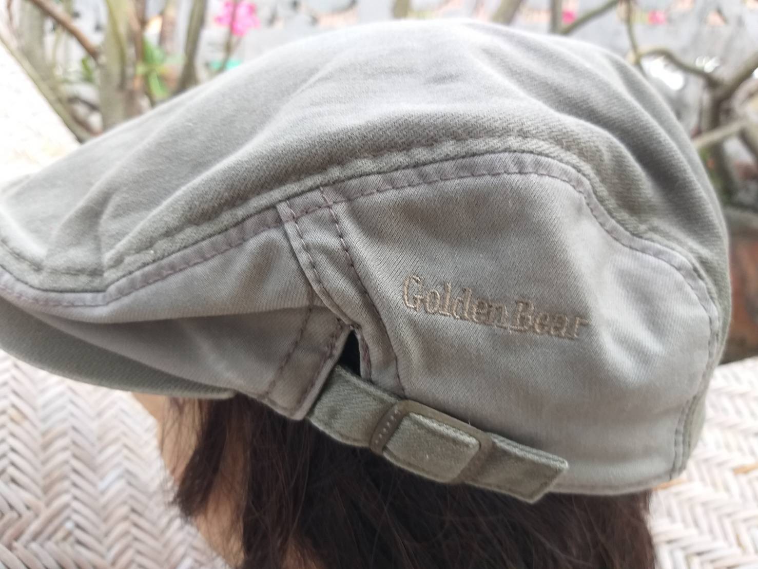 หมวกติงลี่ หมวก flat cap Golden Bear ผ้าฟอก แนวเซอร์