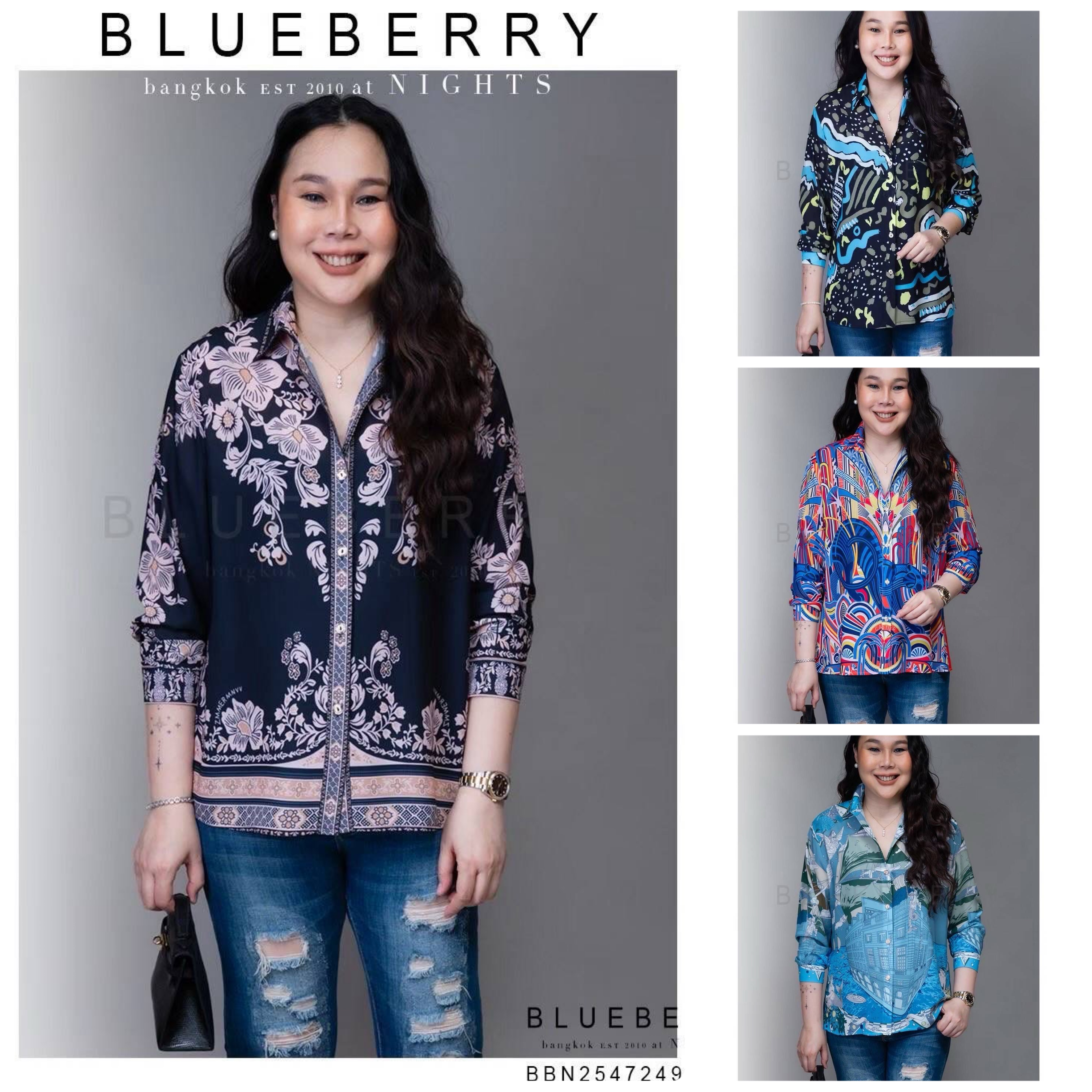 เสื้อเชิ้ต พรีเมียมทรงคลาสสิคตลอดกาลเชิ้ตแขนยาว พิมพ์ลายแบรนด์เนมไฮคลาส ใส่สบาย : สินค้าคุณภาพ (พร้อมส่ง)