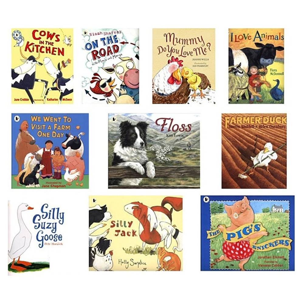 10 Farmyard Friends Picture Books from Walker : Suzy Goose + Farmer Duck + Floss + Mummy do you love me? + On the road + I love animals : เซตนิทานก่อนนอน ชีวิตในฟาร์ม 10 เล่ม