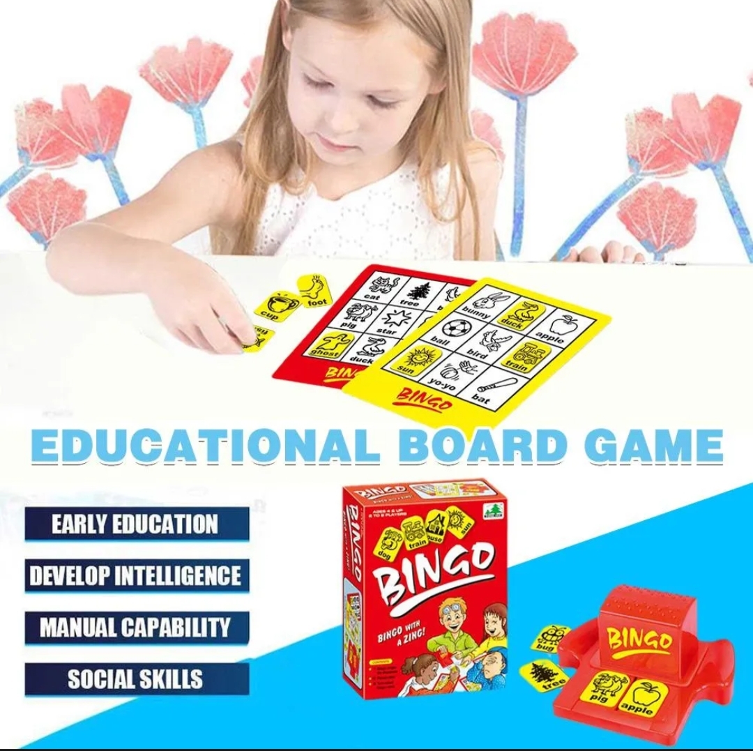 เกมกระดานบิงโกคำศัพท์ Bingo พร้อมเครื่องสุ่มการ์ดแสนสนุก