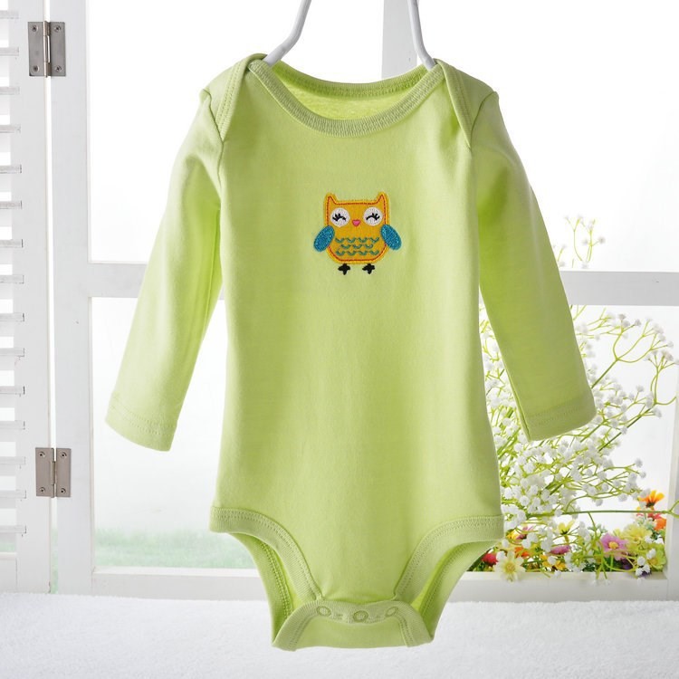 ชุดบอดี้สูทเด็กหญิง แขนยาว วัย 0-3/3-6/6-9 เดือน คละลาย