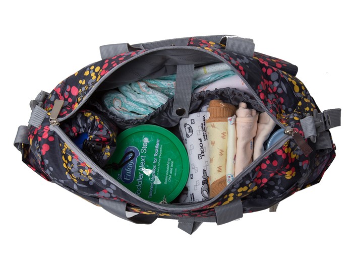 Ecosusi กระเป๋าคุณแม่ กระเป๋าสัมภาระคุณแม่ กระเป๋าแม่ลูกอ่อน แขวนรถเข็นเด็กได้ หิ้ว หรือสะพายไหล่ได้ (Black)