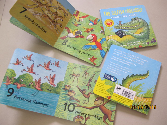 Cฺounting Board Book : The Selfish Crocodile บอร์ดบุ๊ค สอนการนับ จรเข้ผู้เห็นแก่ตัว