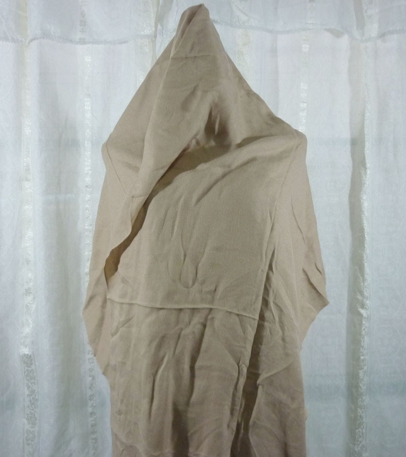 ผ้าคลุมไหล่ ผ้าพันคอ Ropi Picnic ผ้าฝ้ายสีน้ำตาลอ่อน /ของใหม่/