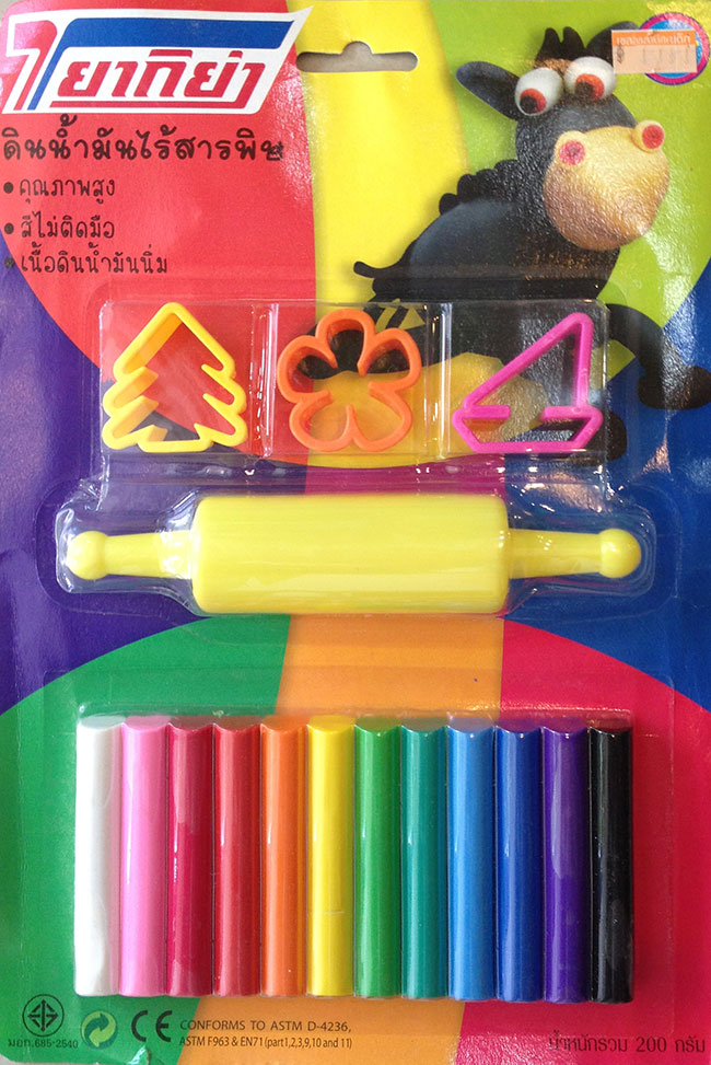 NanaBaby ดินน้ำมันเด็ก ไร้สารพิษ ดินน้ำมันเด็กๆ 12 สี พร้อมไม้รีดและที่ปั๊มตัดดินน้ำมัน