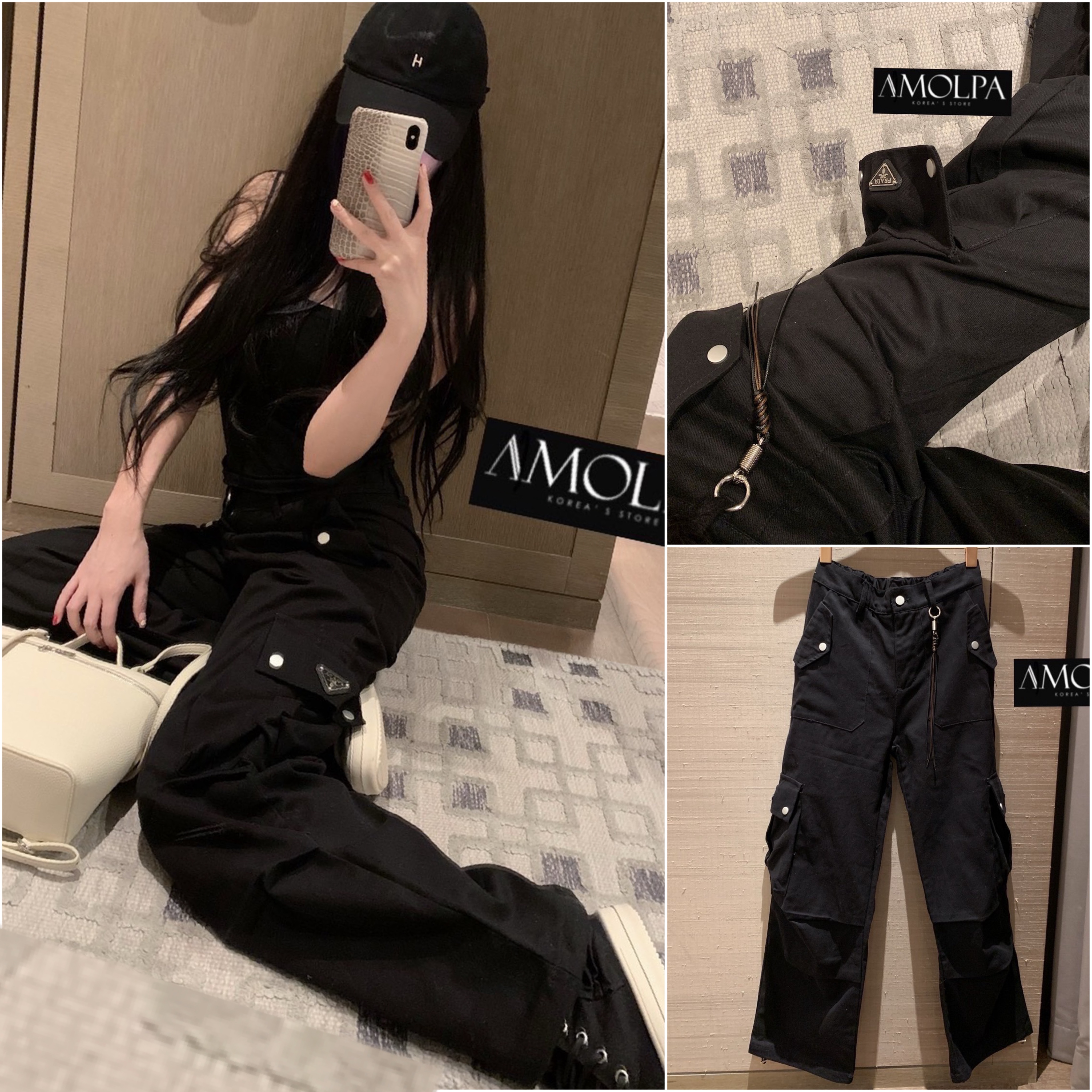 กางเกง PD DENIM ทรงคาโก้ งานสวยยยม๊ากกก งานไฮเอนชนช๊อป ใส่สบาย : สินค้าคุณภาพ (พร้อมส่ง)