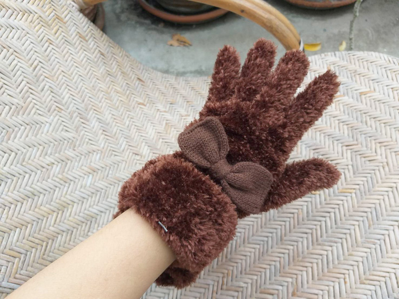 ถุงมือขนหมีสุดนุ่ม น่ารักมาก อุ่นมากกก