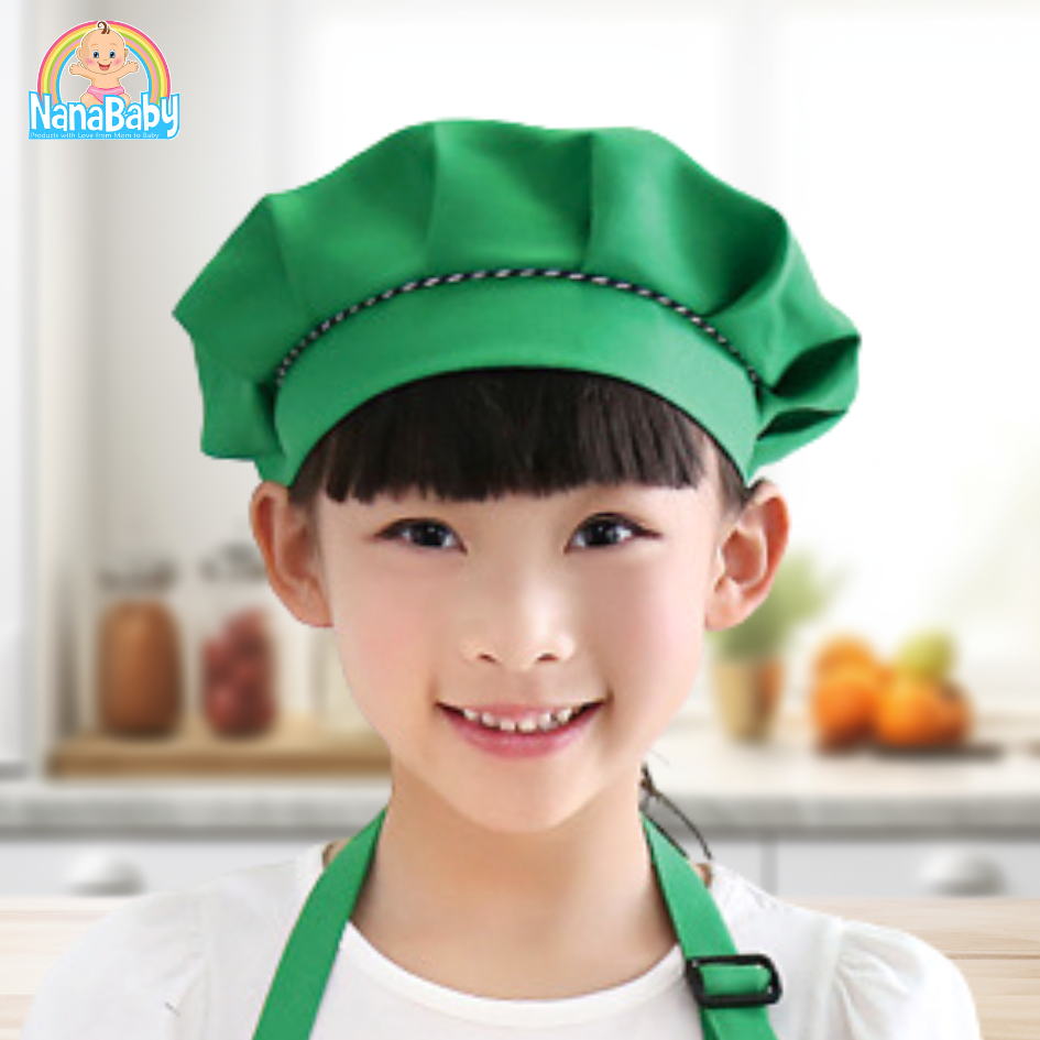 NanaBaby หมวกเชฟเด็ก หมวกกุ๊กเด็ก หมวกทำอาหารเด็ก หมวกทำครัวเด็ก ชาย/หญิง