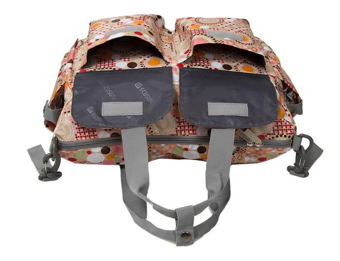 Ecosusi กระเป๋าคุณแม่ กระเป๋าสัมภาระคุณแม่ กระเป๋าแม่ลูกอ่อน แขวนรถเข็นเด็กได้ หิ้ว สะพายไหล่ได้ (Pink)