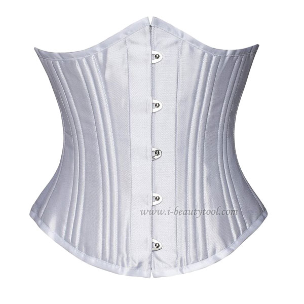 Corset คอร์เซ็ต ครึ่งตัวรัดหน้าท้อง 26 Double Steel Bone รุ่น Heavy Duty Waist Training Shaper - 3XL สีขาว