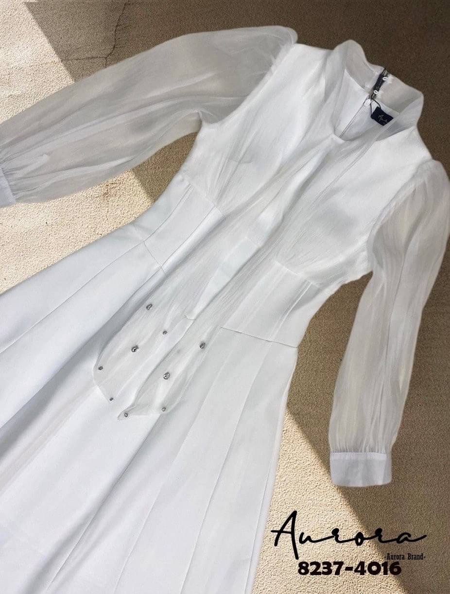 เดรสตัวยาว ผ้าดีม๊ากกงานส๊วย สวย สวยสไตล์คุณอนงค์ ผ้าหนานุ่มทุกการสัมผัส ด้านบนแต่งเป็นผ้าแก้วเนื้อนุ่มผ้าดีใส่ไม่คันไม่รุงรัง งานมีเทคเจอร์ในตัว ใส่สบาย : สินค้าคุณภาพ (พร้อมส่ง)