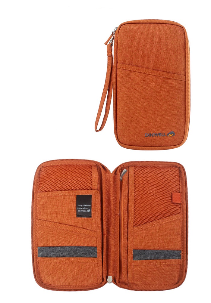 กระเป๋าใส่พาสปอร์ต กระเป๋าใส่หนังสือเดินทาง ใส่เอกสารต่างๆ มีสายคล้องมือ คุณภาพดี (Travel Wallet Passport Holder, Family Passport Holder with Hand & Neck Strap)