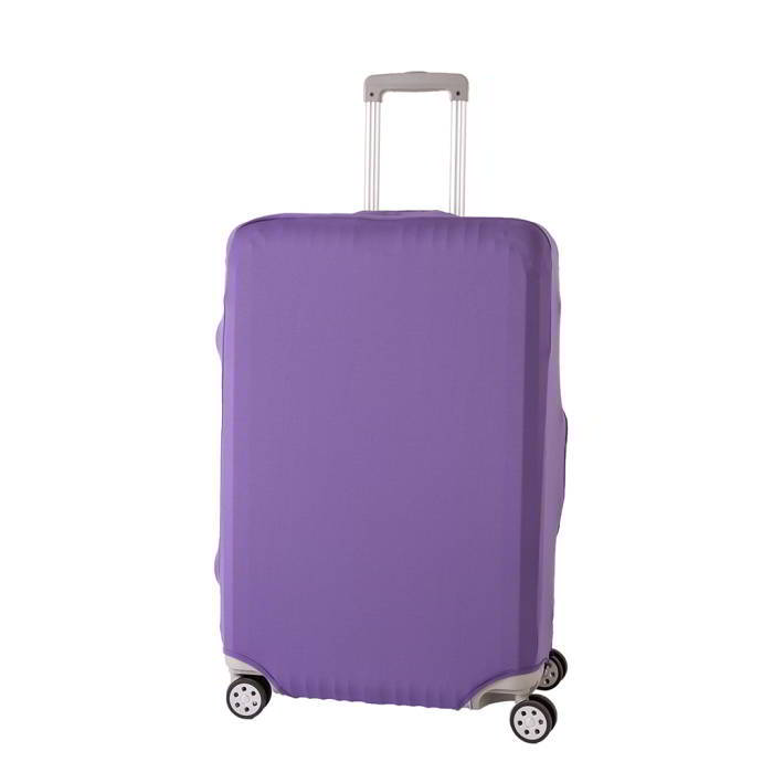 (ผ้ายืด สีเรียบ ขนาด M) ผ้าคลุมกระเป๋าเดินทาง ขนาด 22 - 24 นิ้ว มี 3 สีให้เลือก (ดำ ชมพู ม่วง)