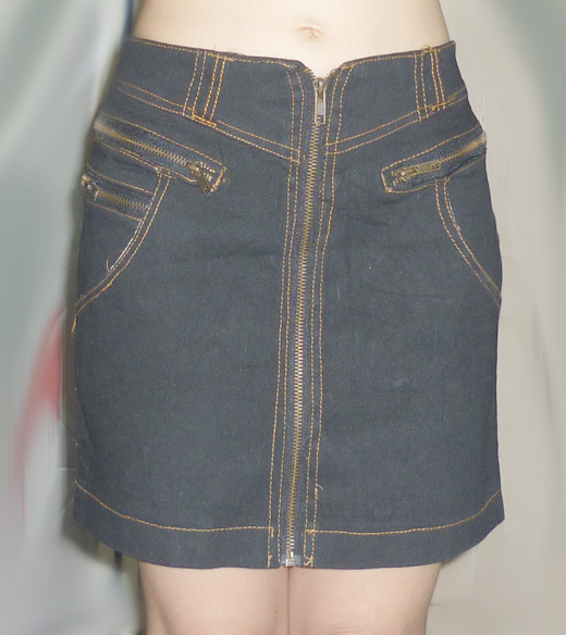 กระโปรงสีดำเนื้อยืด ดีไซน์เก๋ สวยมากๆ 27.5-33-14