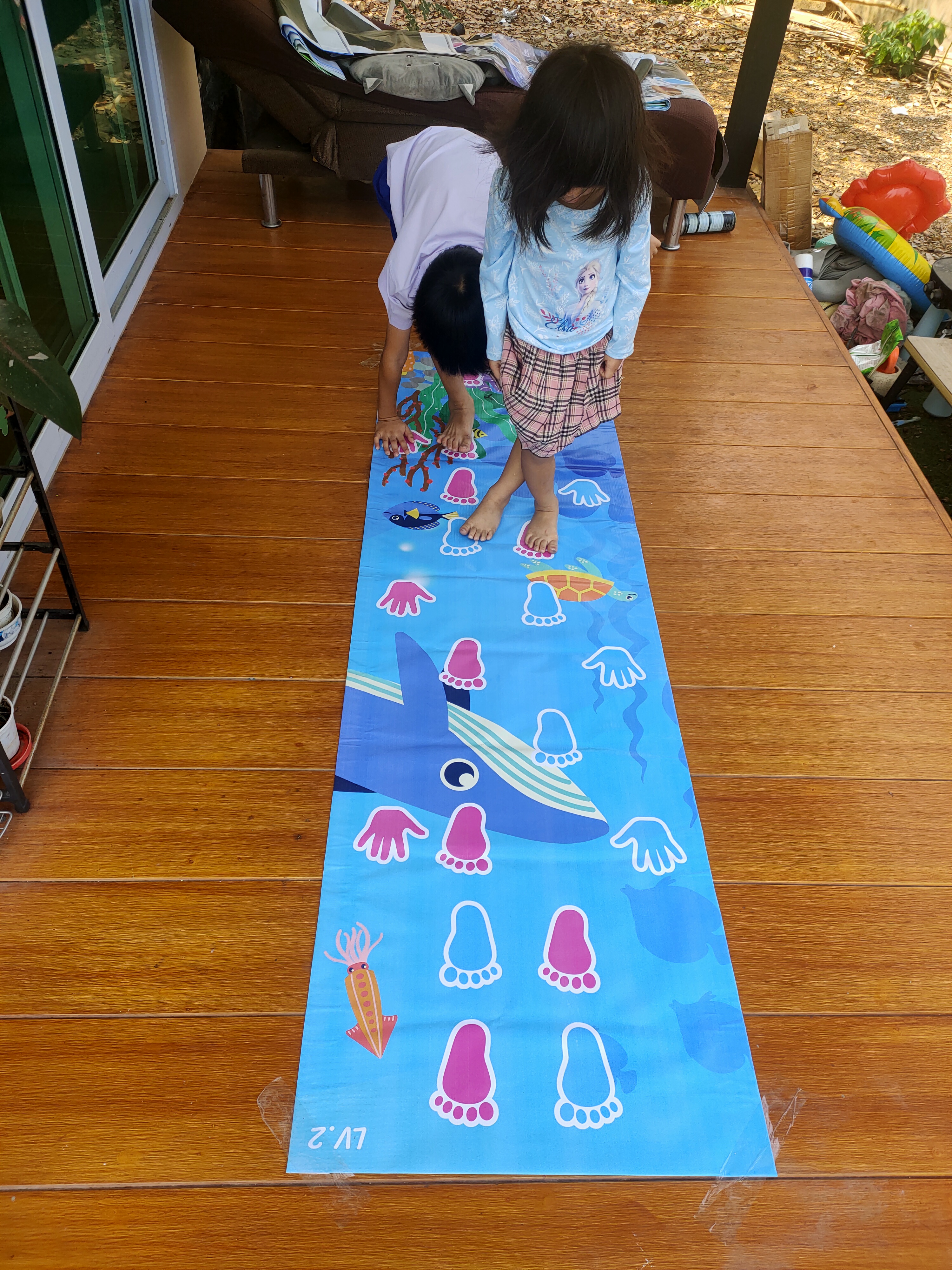 แผ่นกระโดดมือเท้า แผ่นเกมส์กระโดดเด็ก Jump Game เสริมพัฒนาการเคลื่อนไหวร่ายกาย