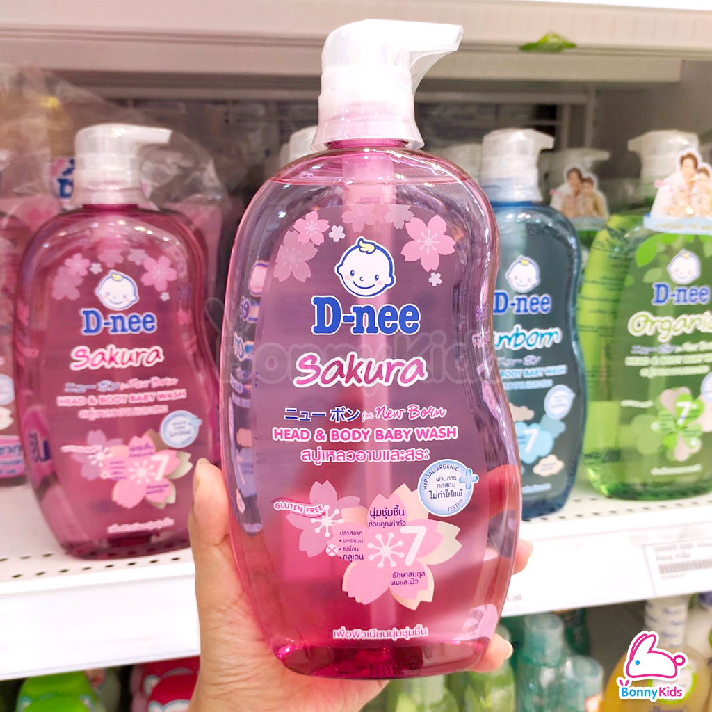 D-nee Newborn Head & Body Baby Bath สบู่เหลวอาบและสระ ขนาด800ml.