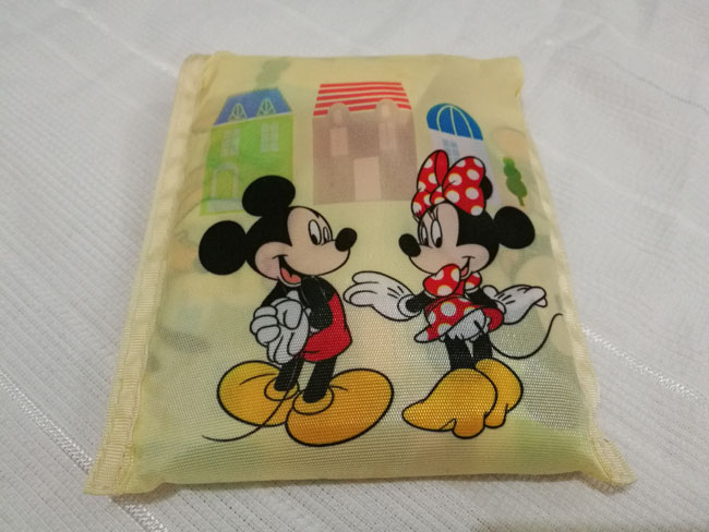 ถุงผ้าไนล่อน กันน้ำ เก็บได้พกสะดวก Micky ลิขสิทธิ์แท้ Disney
