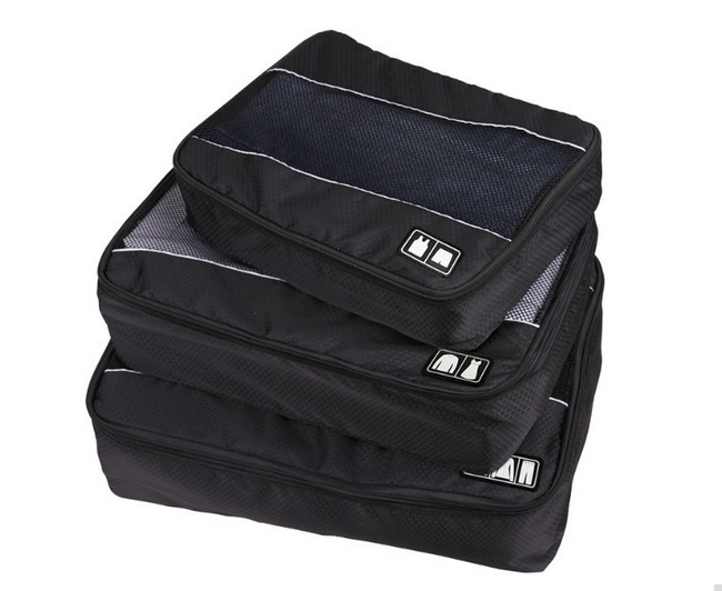 Bagsmart กระเป๋าจัดระเบียบเดินทาง 3 ใบต่อชุด ใส่เสื้อ, กางเกง, กระโปรง, ผ้าขนหนู (Bagsmart Packing Cubes 3-Pcs Travel Organizer)