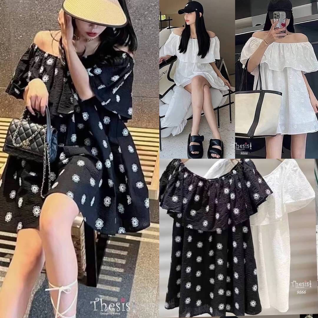 เดรสปาดไหล่อกระบาย ช่วงปาดเป็นสมอคเกาะไหล่ ผ้ามีtextureในตัว ลายดอกขาวกระจายสวยๆค่ะ งายมีซับในตัวเรียบร้อยอย่างดี สินค้าคุณภาพ (พร้อมส่ง)