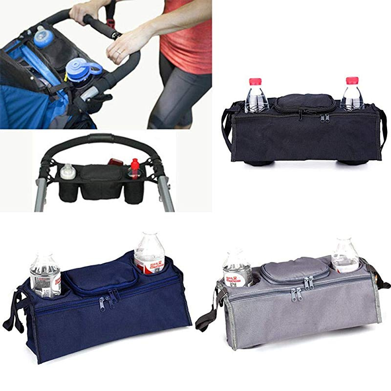 กระเป๋าวางแก้วน้ำ ที่วางขวดนมรถเข็นเด็ก กระเป๋ารถเข็นเด็ก กระเป๋าติดรถเข็นเด็ก Baby Stroller Organizer