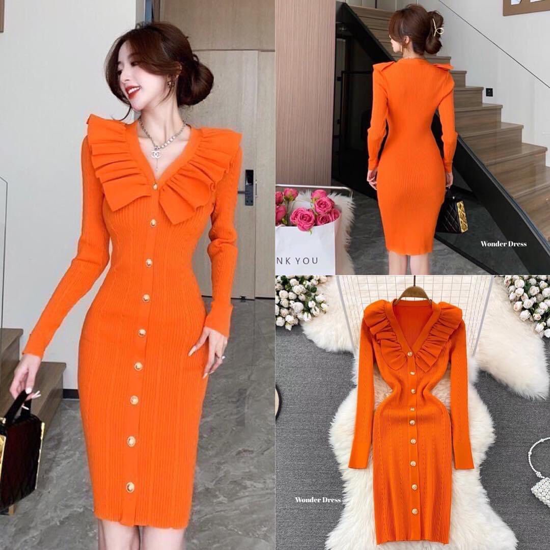 เดรสไหมพรมเกาหลีทอสีพื้นสุดคลาสสิค ผ้าไหมพรมนุ่มๆเนื้อผ้าไม่หนามาก ใส่สบาย สินค้าคุณภาพ (พร้อมส่ง)