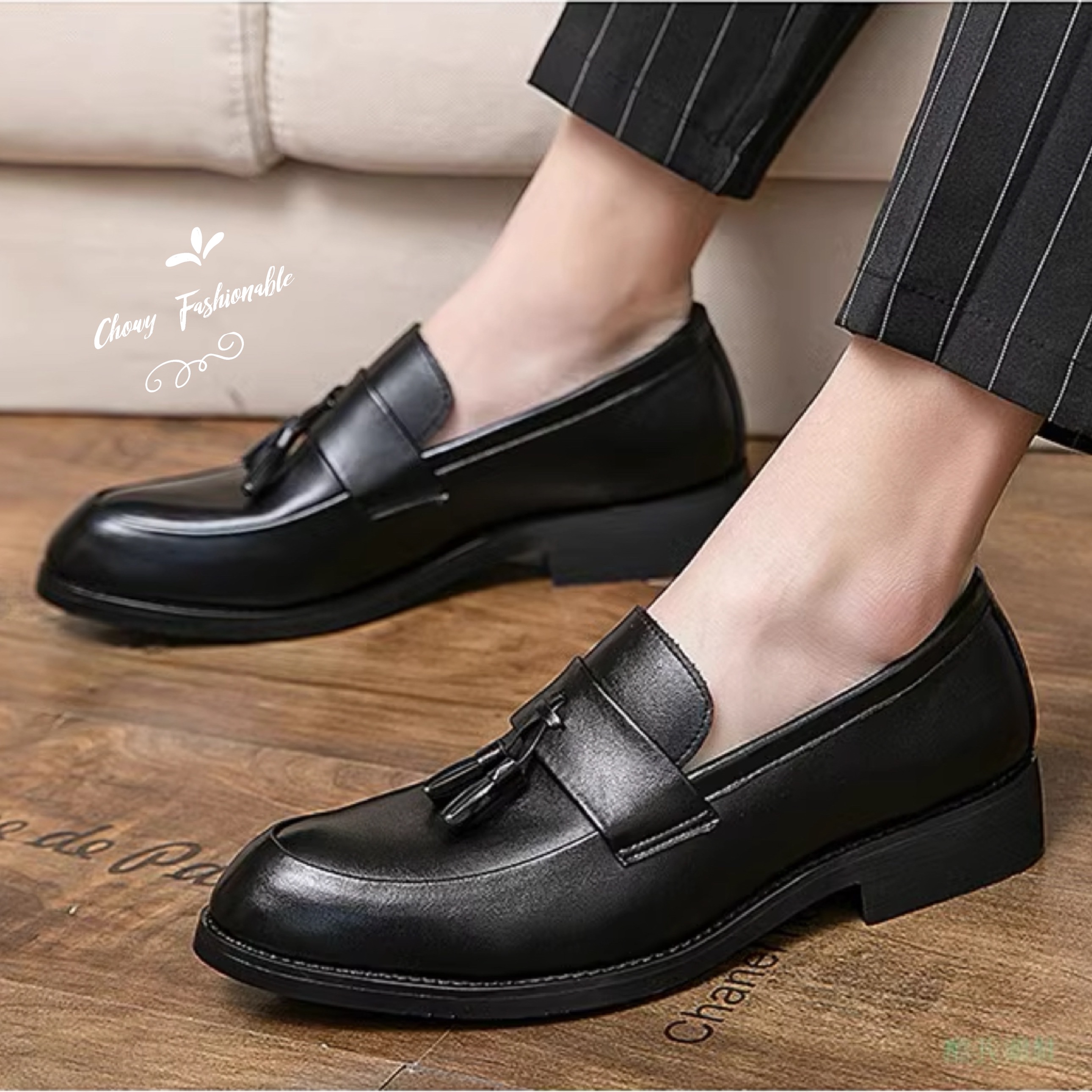 Chowy รองเท้าโลฟเฟอร์ ไซส์ 45 คัชชูส้นแบนไซส์ใหญ่ Loafer Flat Shoes KR1213