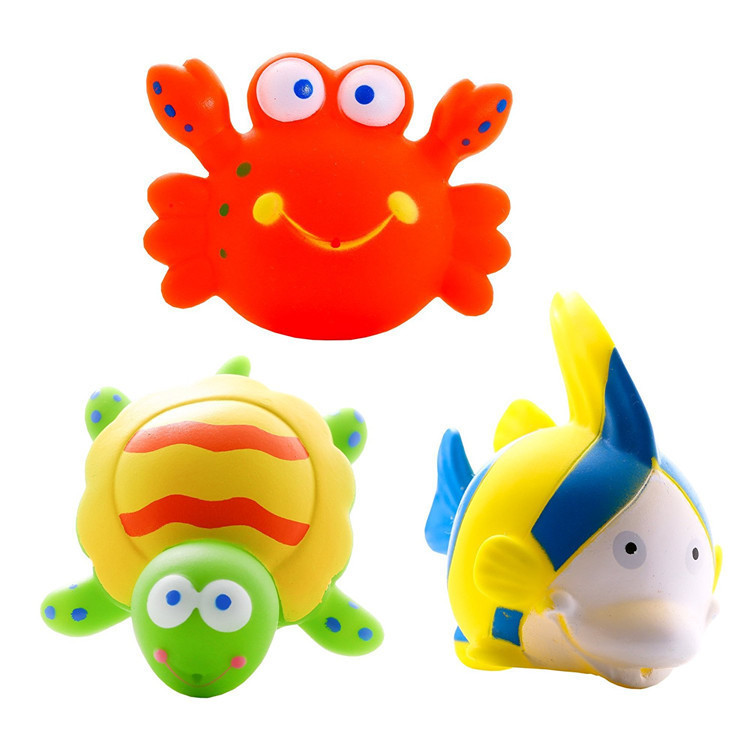 ของเล่นลอยน้ำ ชุดตุ๊กตาพ่นน้ำ บีบมือ ผองเพื่อนสัตว์ 5 ตัว FunnyZoo ของเล่นอาบน้ำสนุก