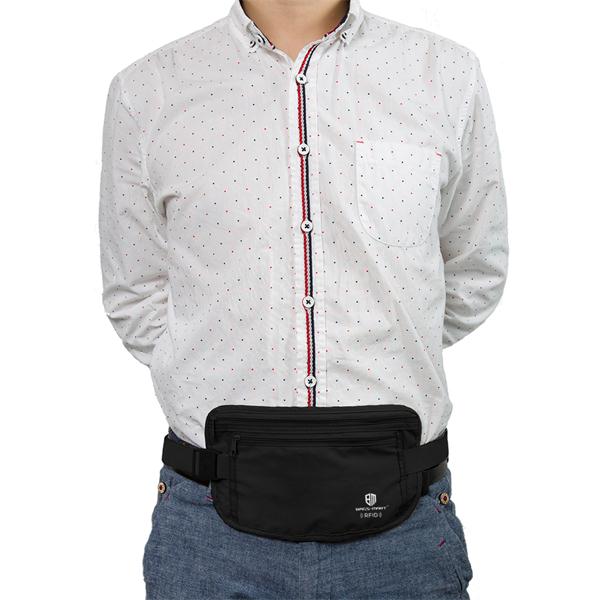 ฺBagsmart กระเป๋าใส่พาสปอร์ตคาดเอว ใส่เอกสารสำคัญ ป้องกันการขโมยข้อมูลด้วยคลื่น RFID มีสองสีให้เลือก