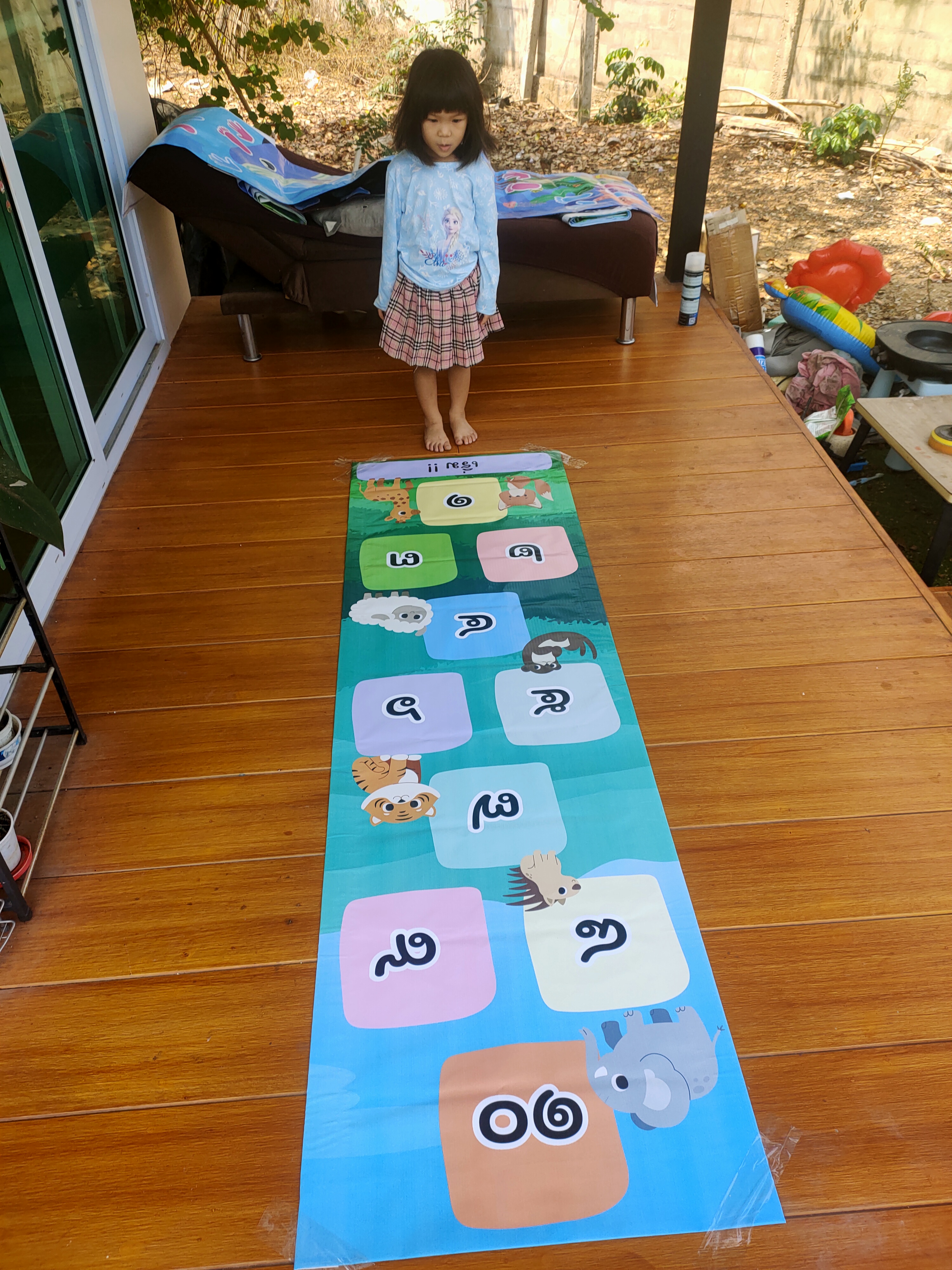 แผ่นกระโดดมือเท้า แผ่นเกมส์กระโดดเด็ก Jump Game เสริมพัฒนาการเคลื่อนไหวร่ายกาย