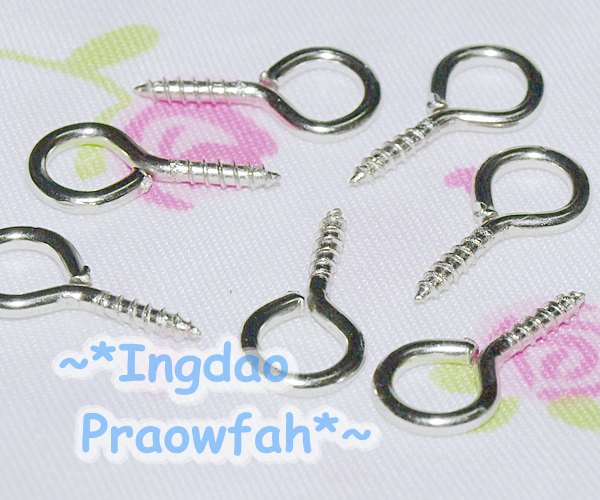 SE-212 Screw Eye สกรูเกลียวหัวตัวโอ ปลายแหลม ความยาวทั้งชิ้น 2 ซม. (ราคาต่อแพค/บรรจุ 100 ชิ้น)