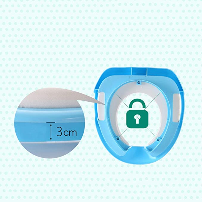 ฝารองนั่งชักโครกเด็ก NanaBaby เบาะบุฟองน้ำนุ่ม หุ้มหนัง PU นั่งสบาย สำหรับเด็ก 1-6 ขวบ