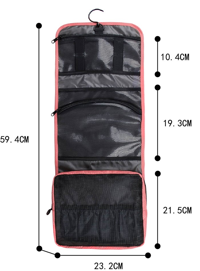 Bagsmart กระเป๋าใส่อุปกรณ์อาบน้ำ คุณภาพสูง ใส่อุปกรณ์อาบน้ำ แขวนได้ สำหรับเดินทาง ท่องเที่ยว (Pink)