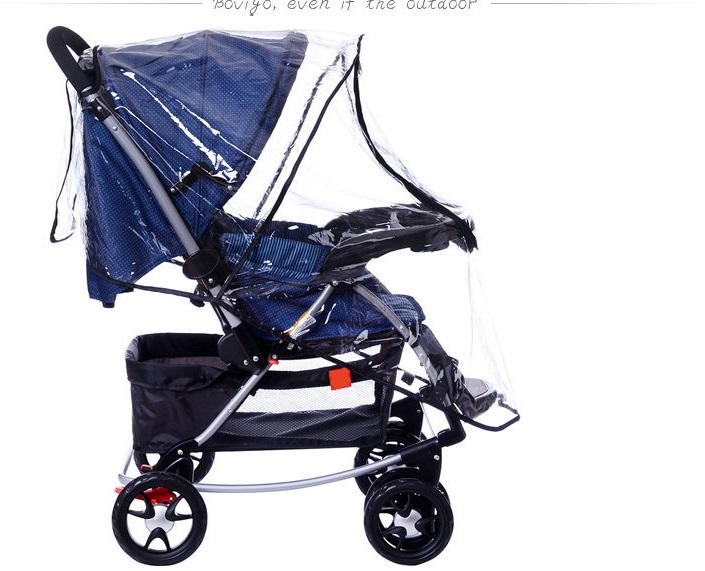 ผ้าคลุมรถเข็นเด็ก ที่คลุมรถเข็นเด็ก กันน้ำ กันฝน กันลมหนาว NanaBaby อย่างดี มีซิปเปิดด้านหน้าและเทปตีนตุ๊กแกด้านหลัง