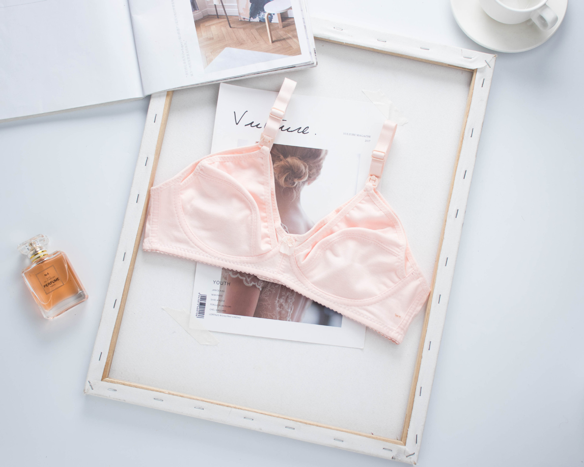 NanaBaby เสื้อในให้นมบุตร เสื้อในเปิดเต้าให้นมลูก ไม่มีโครง ผ้าฝ้าย Cotton นิ่ม ใส่สบาย