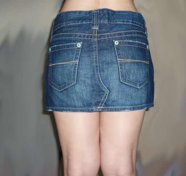 กระโปรงยีนส์สั้นๆ เรียบเก๋ 35-38-11