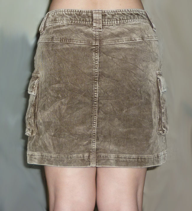 กระโปรงผ้าลูกฟูก ผ้าสวยมาก ผ้ายืดใส่สบาย 29-36-14.5