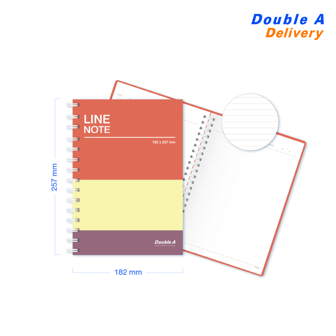 [4 เล่ม]สมุดสันห่วง B5 70แกรม 60แผ่น เนื้อในพิมพ์เส้นบรรทัด