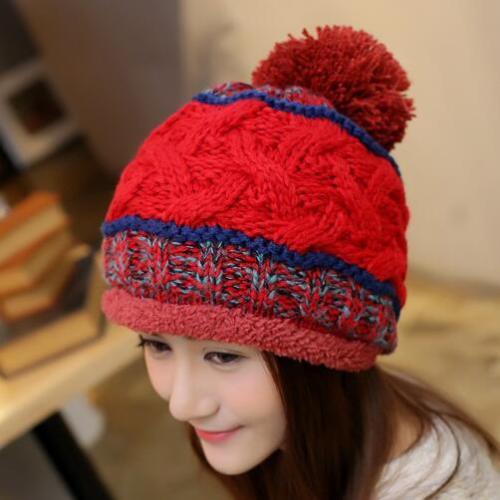 หมวกไหมพรมอย่างหนา บุขนด้านใน อุ่นติดลบ (ของใหม่)