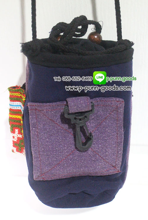 กระเป๋าใส่ขวดน้ำ ผ้าชาวเขา (งานผ้าชาวเขา Upcycled)