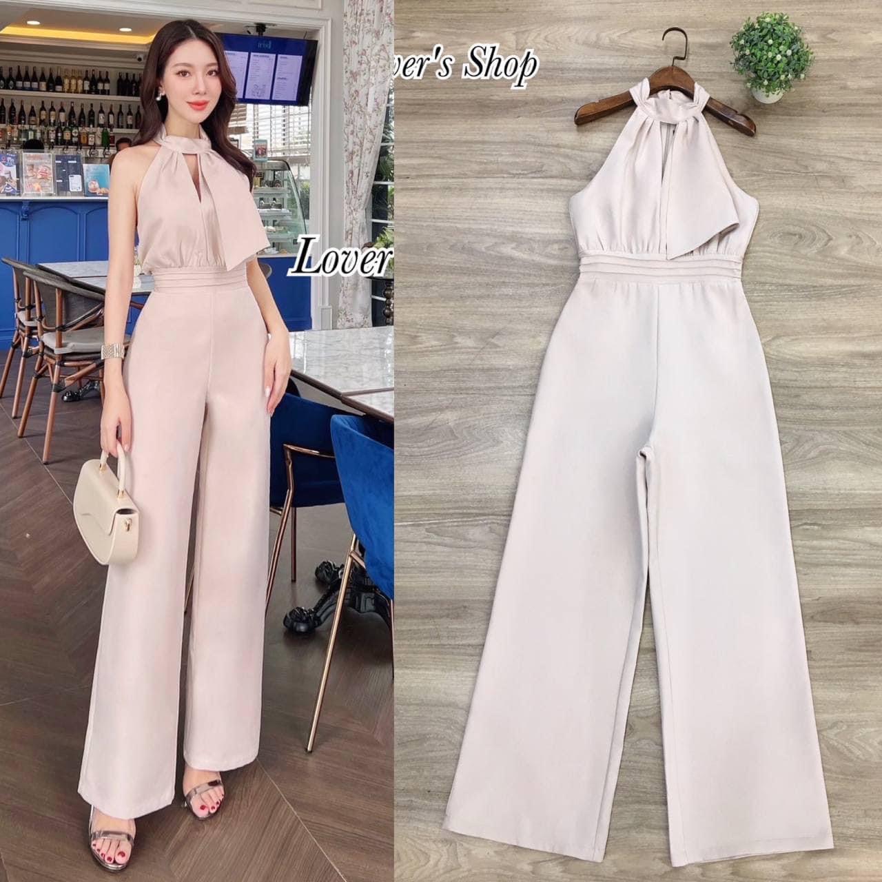 จั้มสูทกางเกงขายาว อกเสริมฟองน้ำ ช่วงเอวเย็บตะเข็บตัดขอบ ตัวชุดเนื้อผ้าหนาเก็บทรงสวย ผ้าอัดกาว มีซับใน เนื้อผ้าใส่สบาย ใส่สบาย : สินค้าคุณภาพ (พร้อมส่ง)