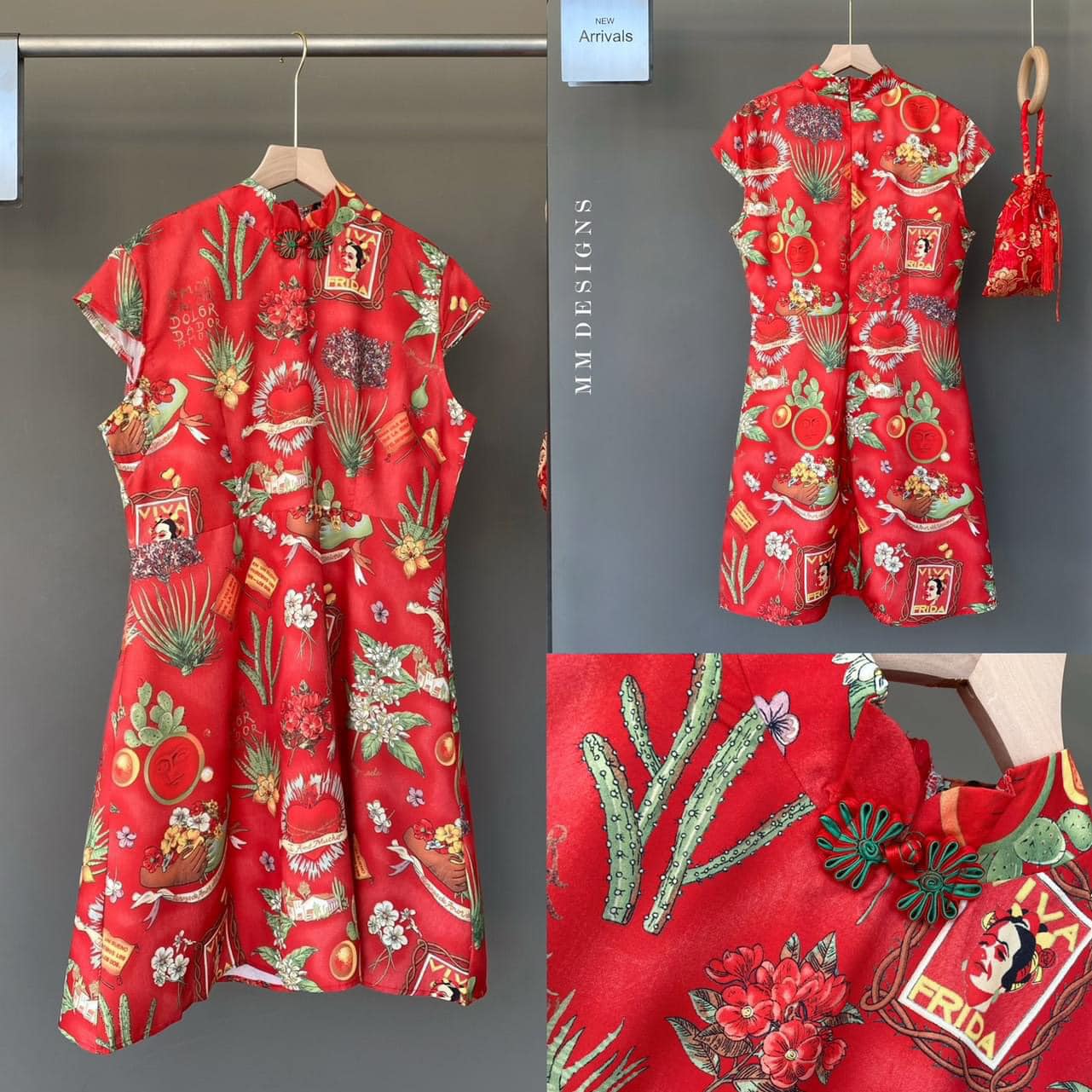 มินิเดรสกี่เพ้าลายดอกไม้สวย งานเดรส ตัวสั้น คอจีนกระดุมเฉียง ซิปหลัง งานสวย ตัวเดรสผ้าพิมพ์ลายคมชัด เนื้อดี ใส่เข้ารูป ซับในอย่างดี ใส่สบาย สินค้าคุณภาพ (พร้อมส่ง)