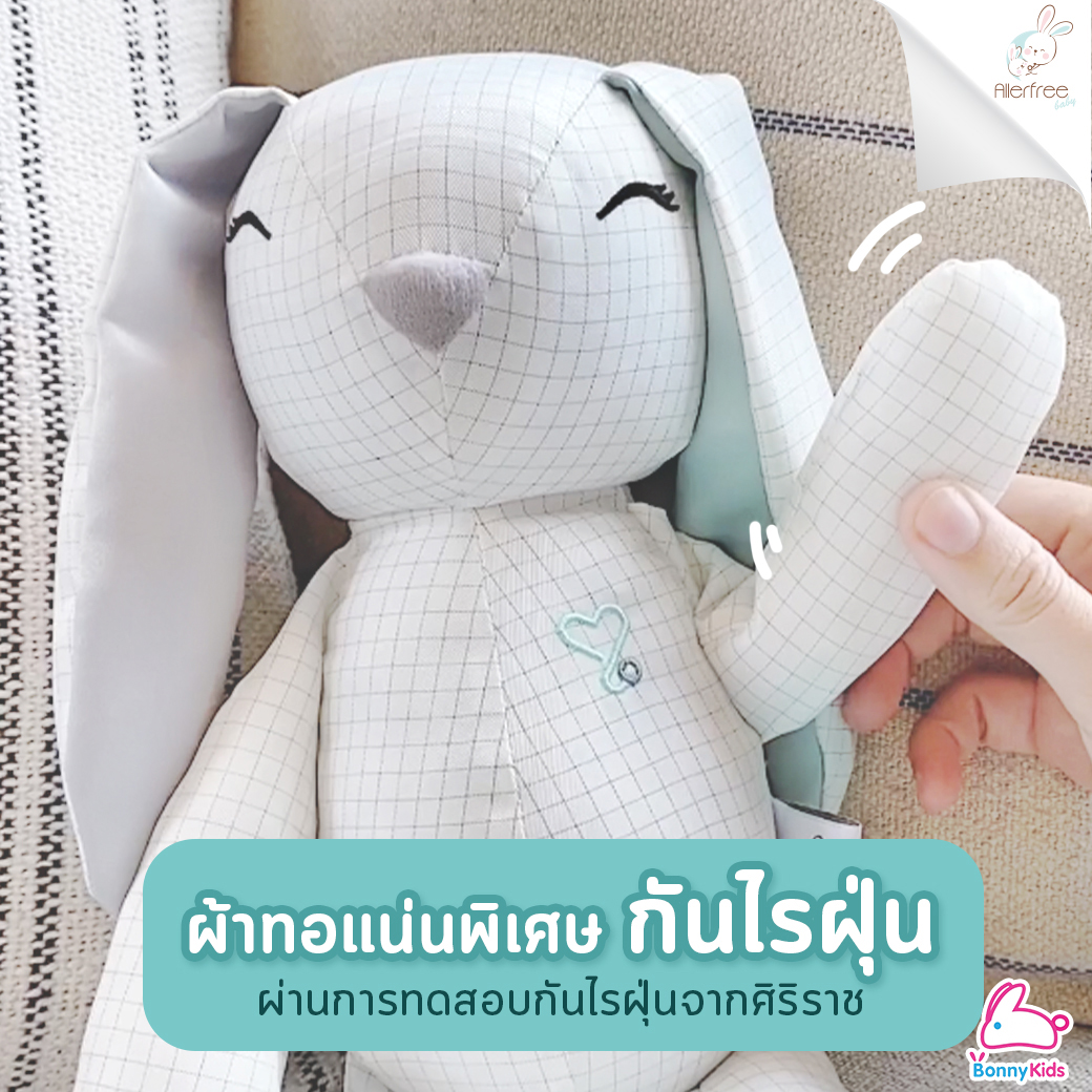 Allerfree (อัลเลอร์ฟรี) ตุ๊กตากันไรฝุ่น มาตรฐาน OEKOTEX-100 ไม่สะสมแบคทีเรีย เชื้อโรคและเชื้อรา
