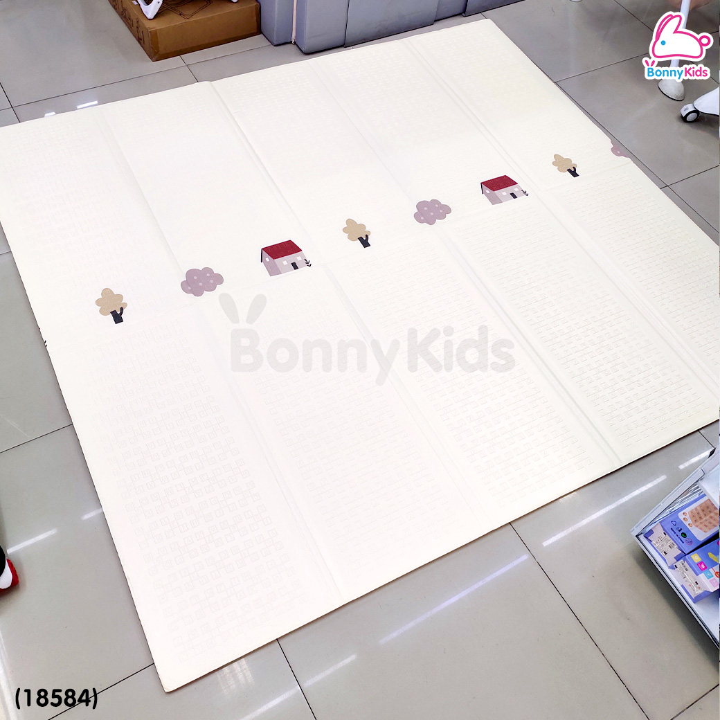 (18584) Mamamo (มามาโมะ) แผ่นรองคลาน หนา 1 cm. เกรดพรีเมี่ยม 2 ด้าน 2 ลาย แถมฟรี! กระเป๋าพกพา