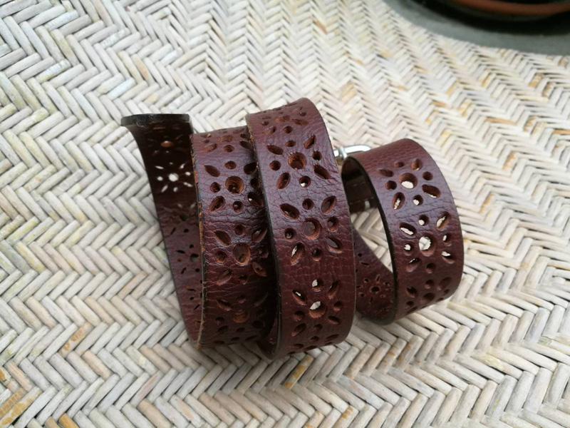 เข็มขัดหนังแท้ ฉลุลายทั้งเส้น สวยมากๆ