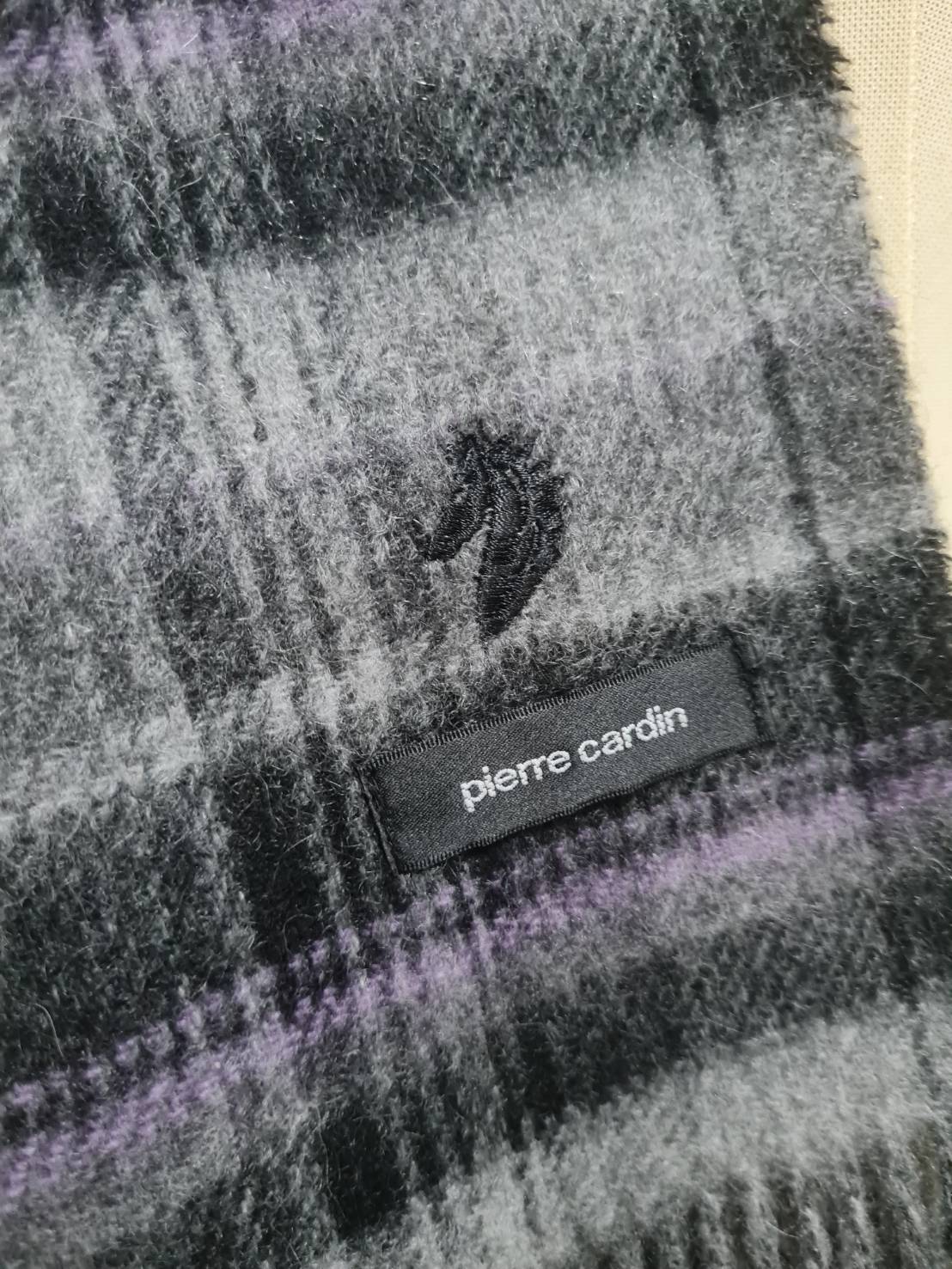 ผ้าพันคอ Cashmere pierre cardin (มือ1)