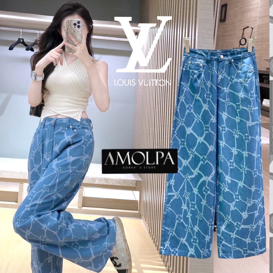 กางเกง LV DENIM ชนช๊อปปป สวยม๊ากกก ผ้ายีนส์แท้ 100เปอ อย่างดี ใส่สบาย : สินค้าคุณภาพ (พร้อมส่ง)